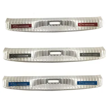 

For Citroen C4 Aircross 2018 Stainless Interior Rear Bumper Protector Sill Trim Tail Trunk Guard Pedal Car Styling Accessories