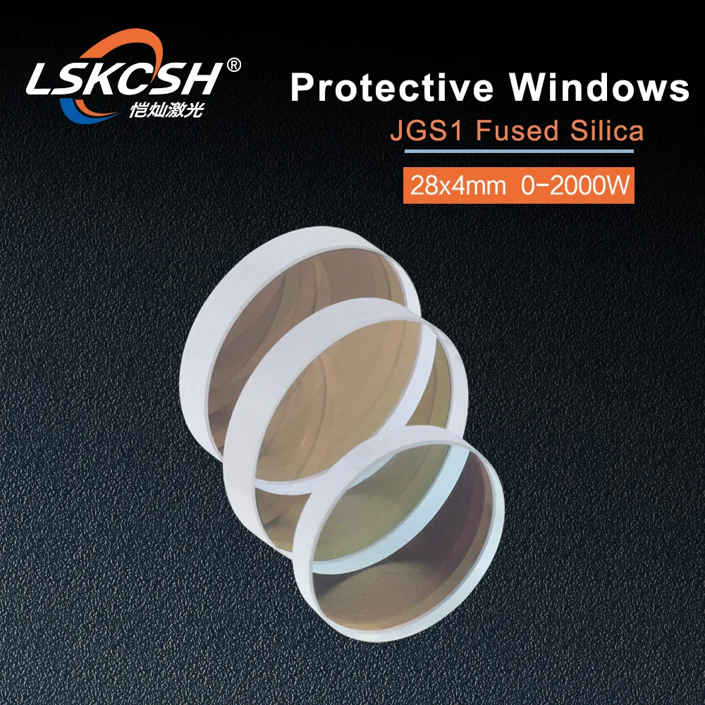 LSKCSH защитные окна Размер: 28*4 27,9*4,1 мм Кварцевый плавленый кремнезем для 0-2000 Вт Raytools Bodor волоконно-лазерной резки