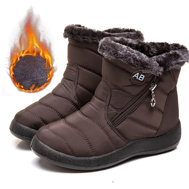 winter boots with zipper