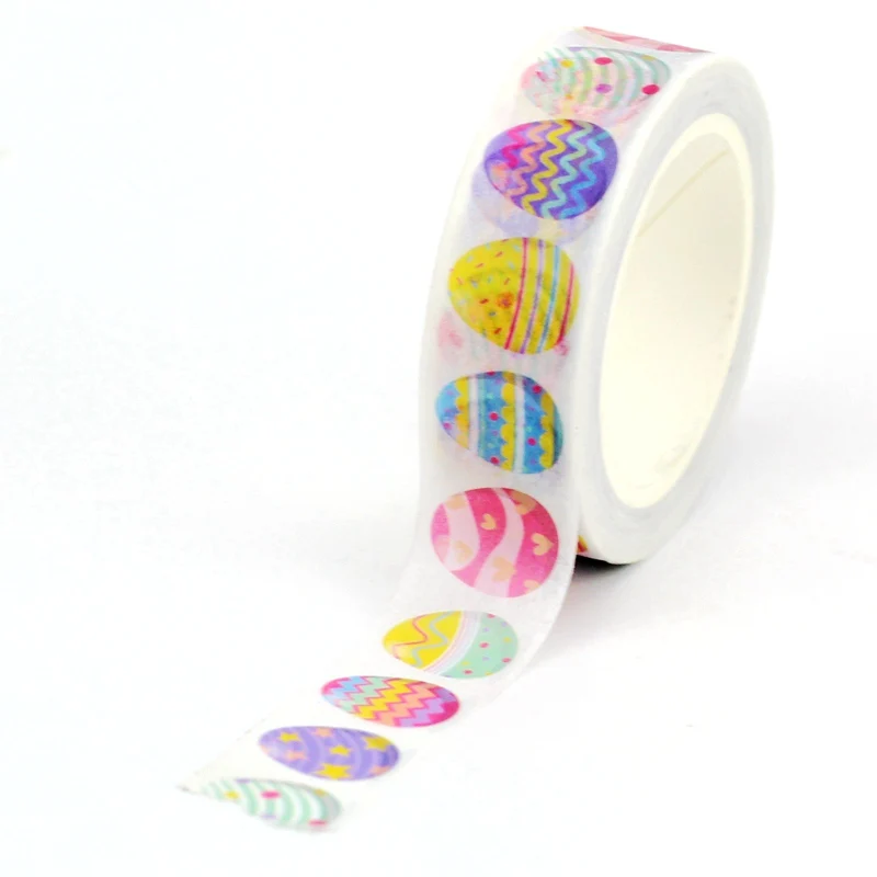 1PC Decorative Easter Eggs Blue Bunny Chick Washi Tapes Set Paper Planner Scrapbooking Masking Tape Cute Stationery