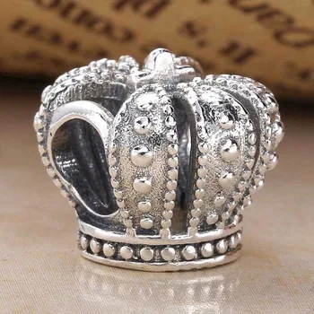 

Original Openwork Vintage Royal Crown Bead Fit 925 Sterling Silver Bead Charm Women Bracelet Bangle DIY Jewelry