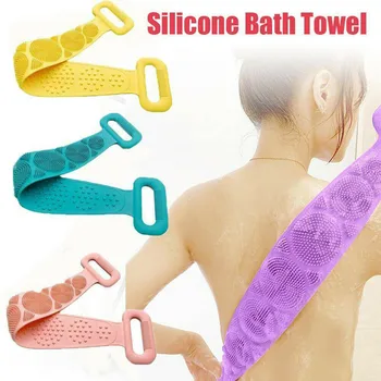 

New Soft Long Back Towel Rubbing Bath Brush Sided Scrubber Scrub Body Skin Care Rubbing Exfoliate Sponge Bathroom Shower Washing