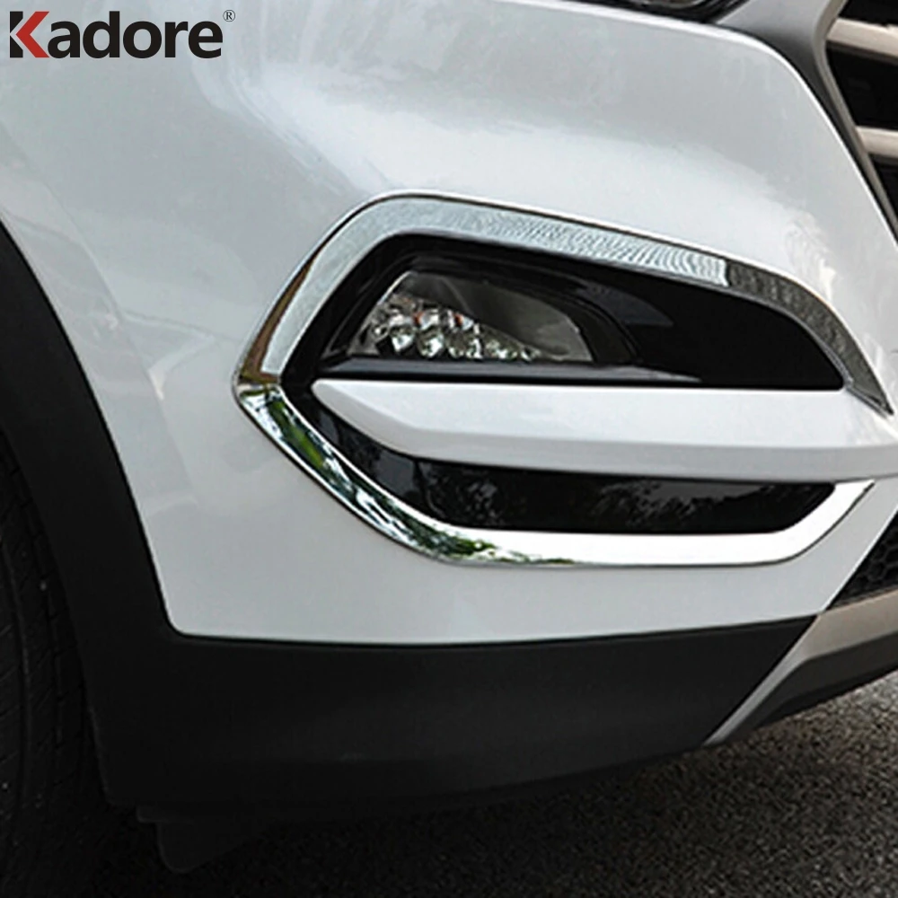 Для Hyundai Tucson 2015 2016 2017 2018 Хром Передняя противотуманная фара фасветильник крышка