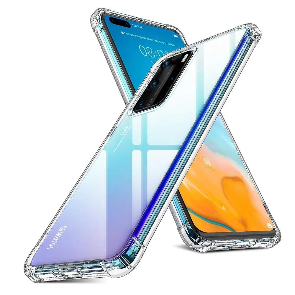 Прозрачный мягкий чехол из ТПУ с защитой от желтого цвета для Huawei P40 P30 P20 Pro Mate 30 Lite