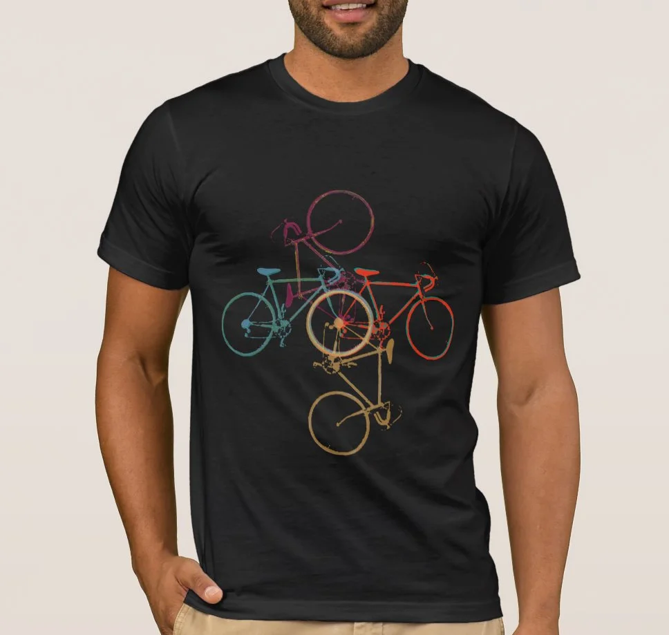 

Bike - Cycling - Biking Men's T Shirt Four Bikes In Circle