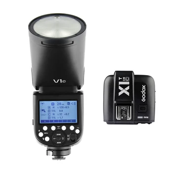 

Godox V1C Wireless 2.4G Camera Flash Speedlite Round Head for Canon EOS Series+X1T-C TTL 1/8000s 32 Channels LCD Flash Trigger