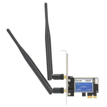 

Wireless Network Card Desktop Computer Dual Band AC 867Mbps PCI-E with Antennas RTL8822BE Hot