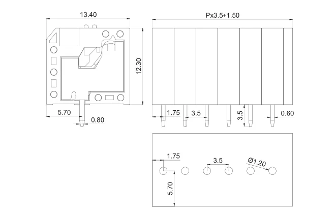 KF239 3,5 2P~ 12P PCB Пружинные клеммные блоки 3,5 мм 2PIN~ 12PIN Феникс контакт DEGSON KEFA YANNIU