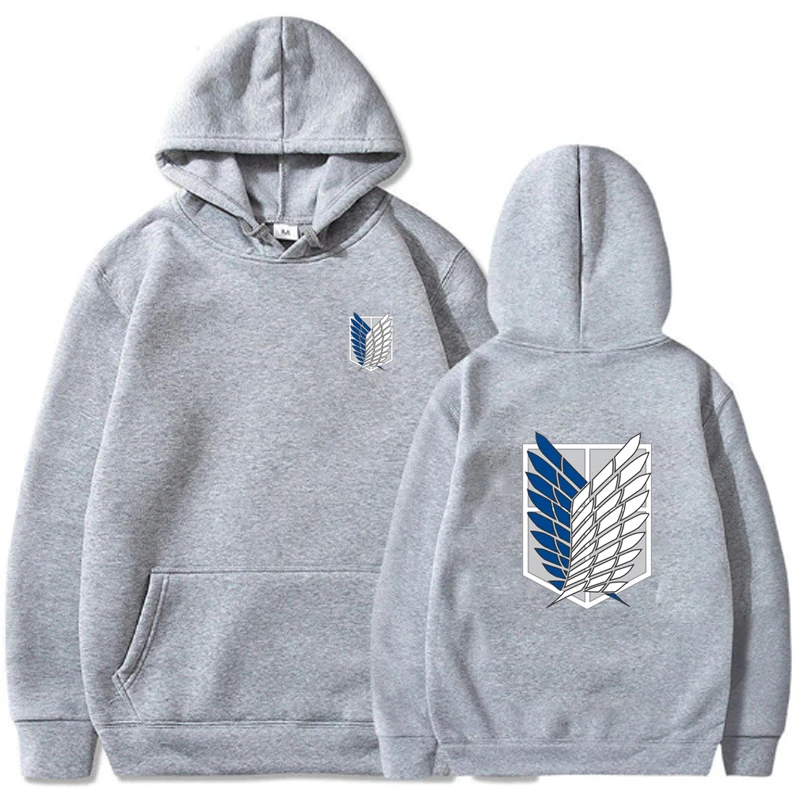 Attack on Titan Hoodie Long Sleeves Loose Pullovers Tops Unisex Clothes hoodies  sweatshirts  japanese streetwear  2021 2