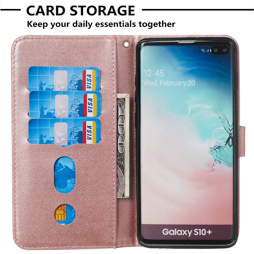 Flip Zipper Wallet phone case For Samsung Galaxy S10E s8 s9 s10 plus Leather Business Book Card Stand Holder Phone Cover Coque