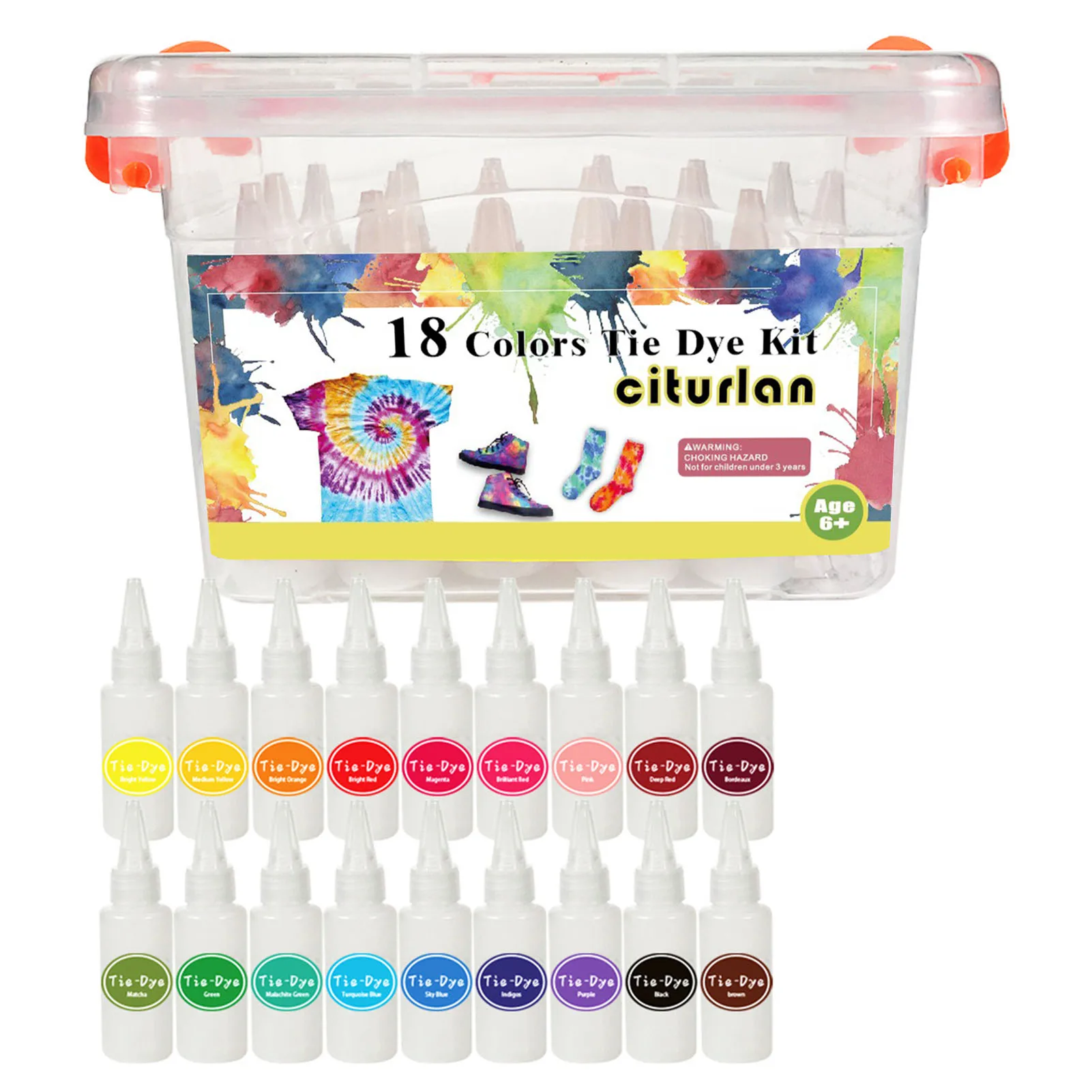 Tie Dye Kit for Kids & Adults - 12 Large Tye Dye Bottles with Tie Dye  Powder, Soda Ash, Gloves - Non-Toxic Tyedyedye Kit - Decorating Dye for  Clothes