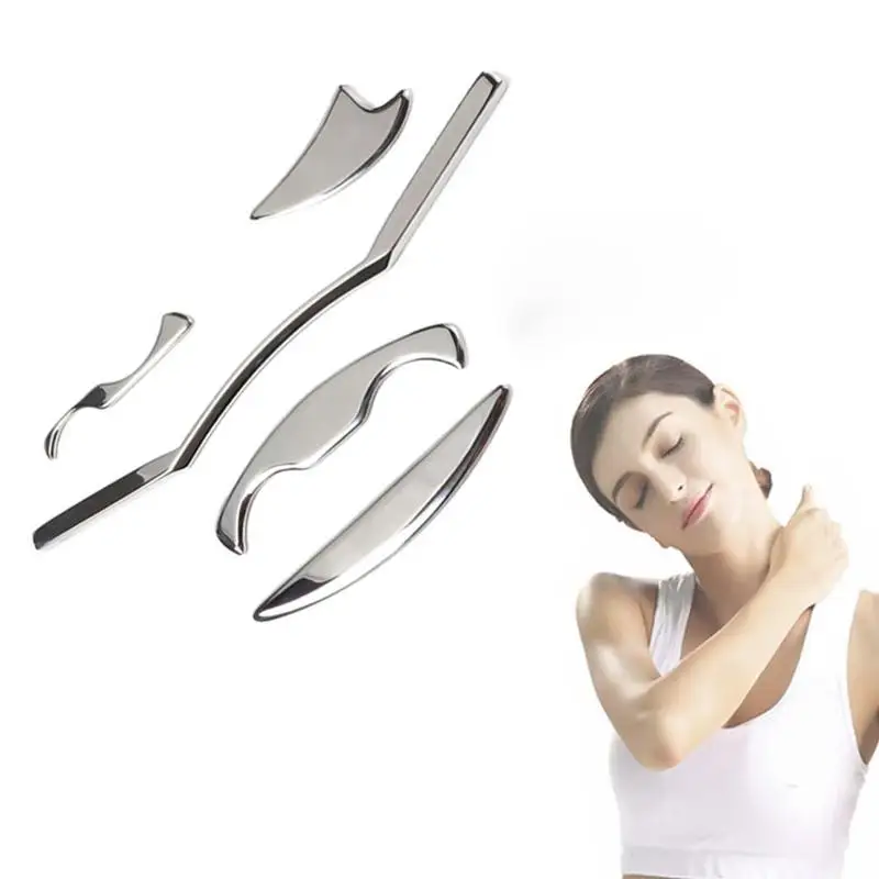 Нержавеющая сталь Gua Sha скребок физиотерапия фасции нож Myofascial релиз инструменты физиотерапии нож