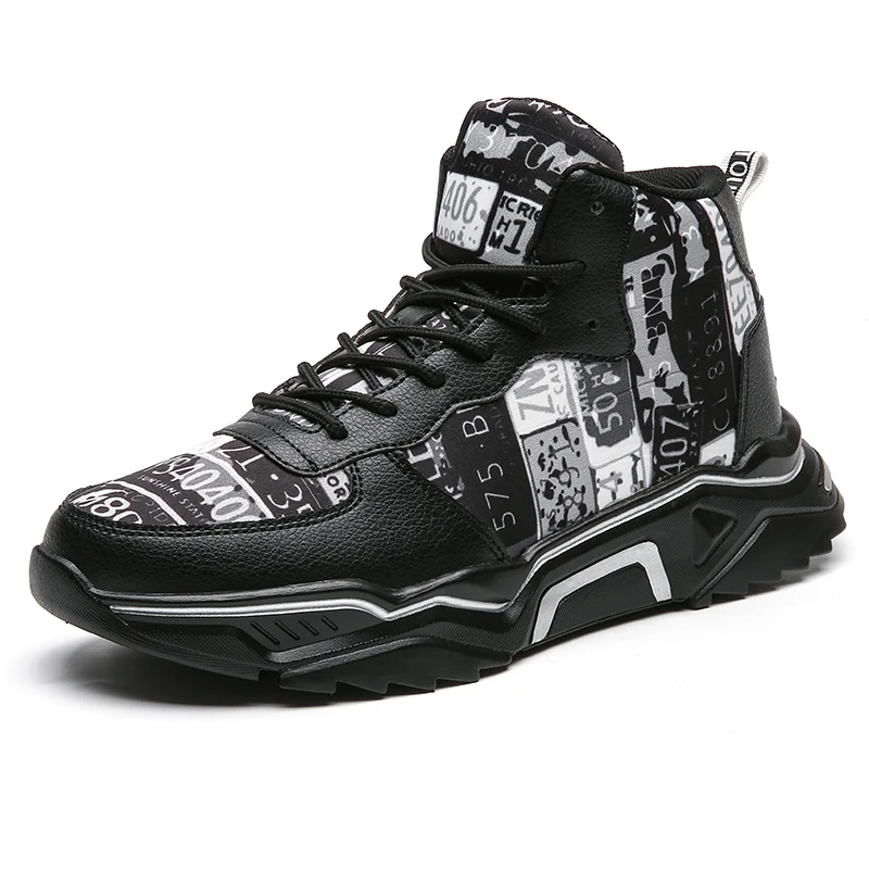 Zapatillas deportivas de cuero recubierto para hombre, zapatos masculinos de talla grande, retro, informales, cálidos, para otoño e invierno, men00