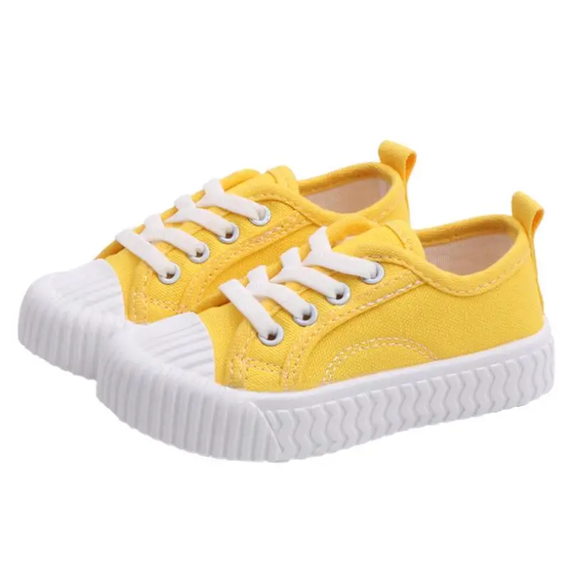 

New Classic Children Canvas Shoes Girls Boys Candy Sneakers Tendon Sole Casual Shoes Solid Color Chaussures Garcon Enfant