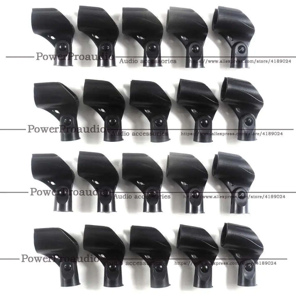 20PCS /LOT Microphone Clip Holder fits for Shure A25D SM58 SM57 & other 3/4" inch microphone microfono | Электроника