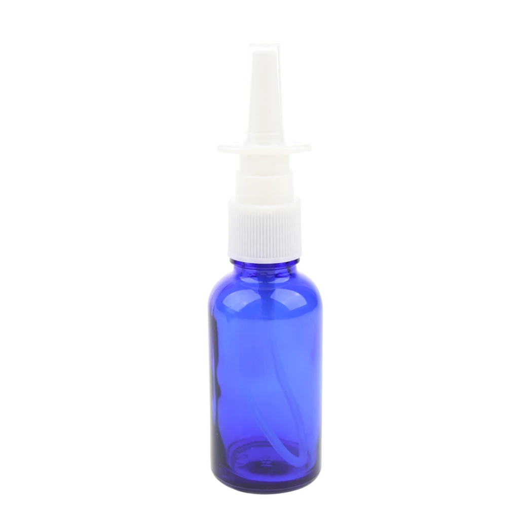 10pcs Glass Empty Refillable Nasal Spray Bottles Fine Mist Sprayer Vials 30ml