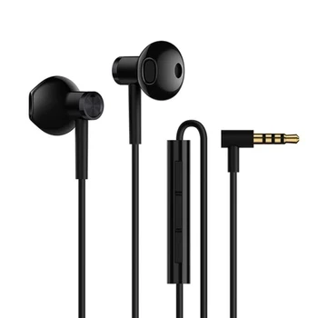 

Xiaomi Hybrid DC Half-In-Ear Earphone 3.5mm Microphone Wire Control Dual Diver Horn L Shape Earphones for Android IOS
