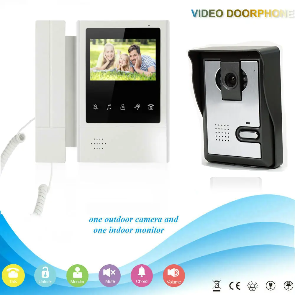 4.3" Video Door Phone 1 to 6 Monitors For Apartment Families Doorbell Intercom Kits RFID 700TVL IR Camera Doorphone video intercom Door Intercom Systems