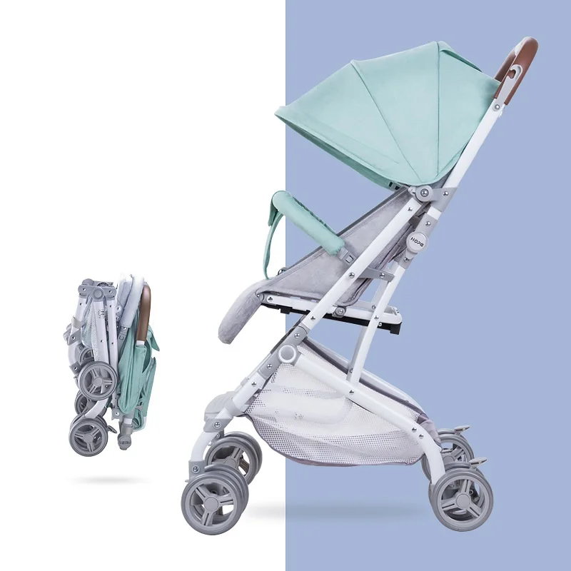 LazyChild Folding Portable Sit And Lie Children's Trolley Baby Stroller Reclining Seat Four Wheels Stroller baby stroller
