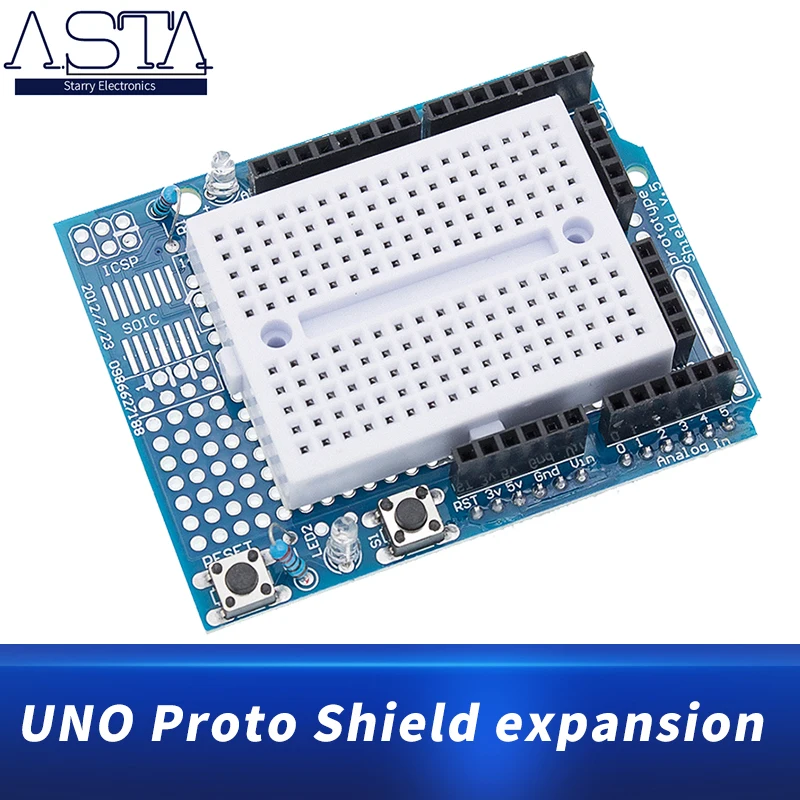 

Smart Electronics UNO Proto Shield prototype expansion board with SYB-170 mini breadboard based For UNO ProtoShield DIY