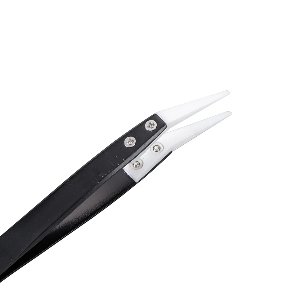 Ceramic Tweezers Head Anti-Static High-Temperature Anti-Corrosion Acid Alkali Resistant Insulated Service Gripper Tool