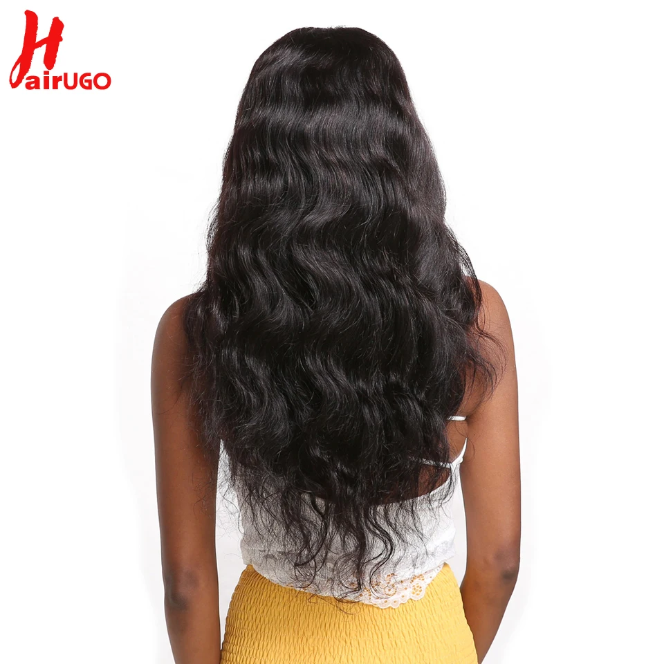 HairUGo объемная волна 13x4 фронта шнурка средний коэффициент 8 &quot 24&quot человеческие