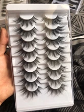 Pestañas postizas de visón 3D, 5/8/10 pares, naturales, suaves y esponjosas, voluminosas, largas y espectaculares, maquillaje de extensión de pestañas cruzadas