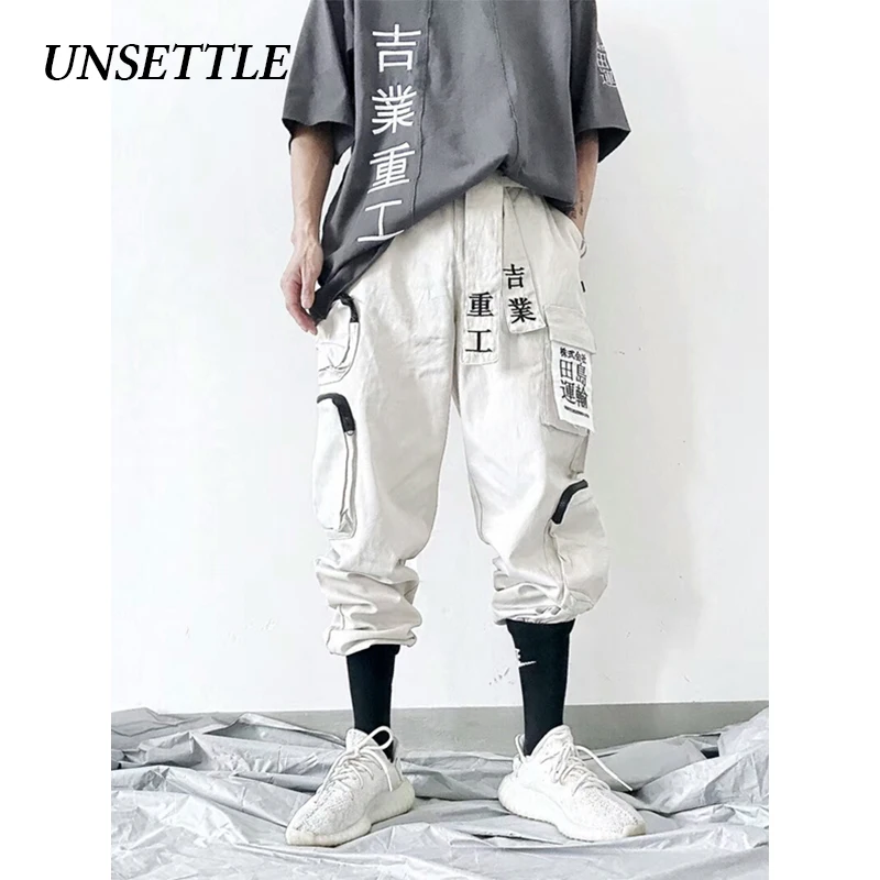 UNSETTLE Japan 2019 Hip Hop Joggers Men/Women Harem Pants Multi-pocket Sweatpants Streetwear Casual Mens Cargo Pants UNSETTLE Japan 2019 Hip Hop Joggers Men/Women Harem Pants Multi-pocket Sweatpants Streetwear Casual Mens Cargo Pants