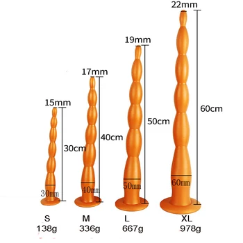Super Long Anal Dildo Pull Bead Butt Plug Adult Sex Toys For Women Men Strapon Prostate Massager Suction Cup Soft Anal Whip 6