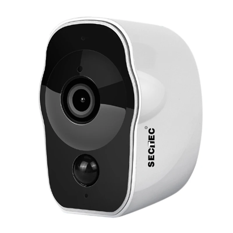 

SECTEC 1080P Battery Operated Wireless Security IP Camera Waterproof Outdoor Low Power Consumption Wifi CCTV Camera EU Plug