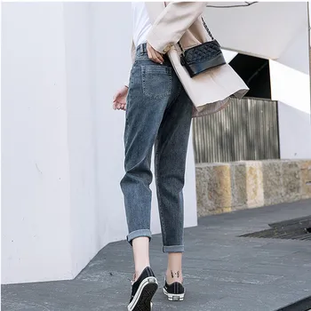 

2020 Harem Pants Vintage High Waist Jeans Woman Boyfriends Women's Jeans Ankle-length Cowboy Denim Pants Plus Size