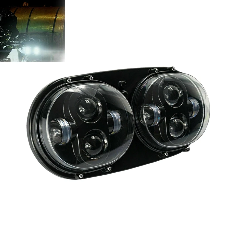 

7 Inch LED Motorcycle Headlight 32V Double Headlights Motorcycles Modified Light for Harley Road Glide 04-13