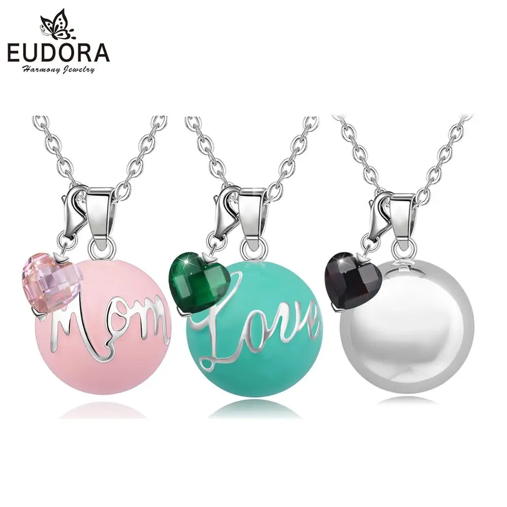 Eudora Новый розовый/зеленый/серебряный цвет гармония бола шар кулон ожерелье с