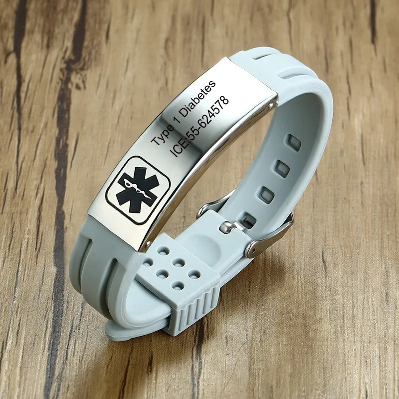 Резиновый брендовый силиконовый браслет для мужчин Регулируемый Медицинский