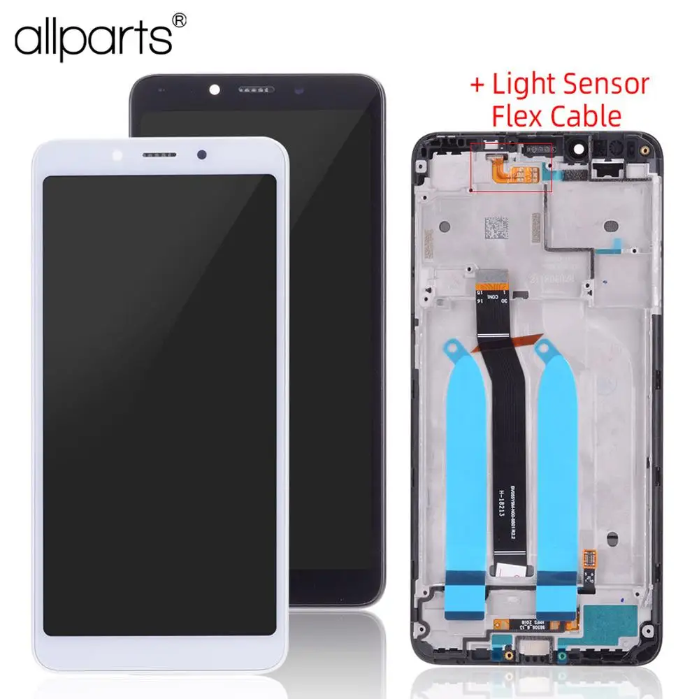Pаспродажа Дисплей для XIAOMI Redmi 6A 6 LCD в сборе с тачскрином на рамке Оригинал 5.45 черный белый
