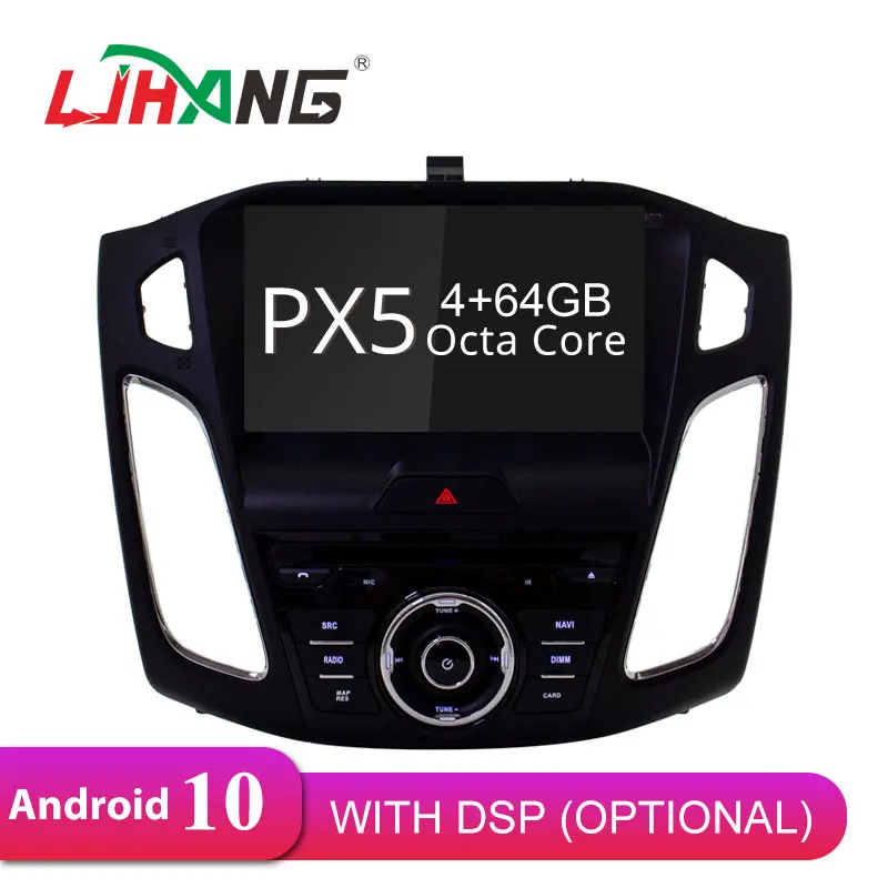 Автомобильный DVD плеер LJHANG 9 дюймов Android 10 для Ford Focus 2015 2016 2017 2018 Wi Fi GPS навигация 1 Din