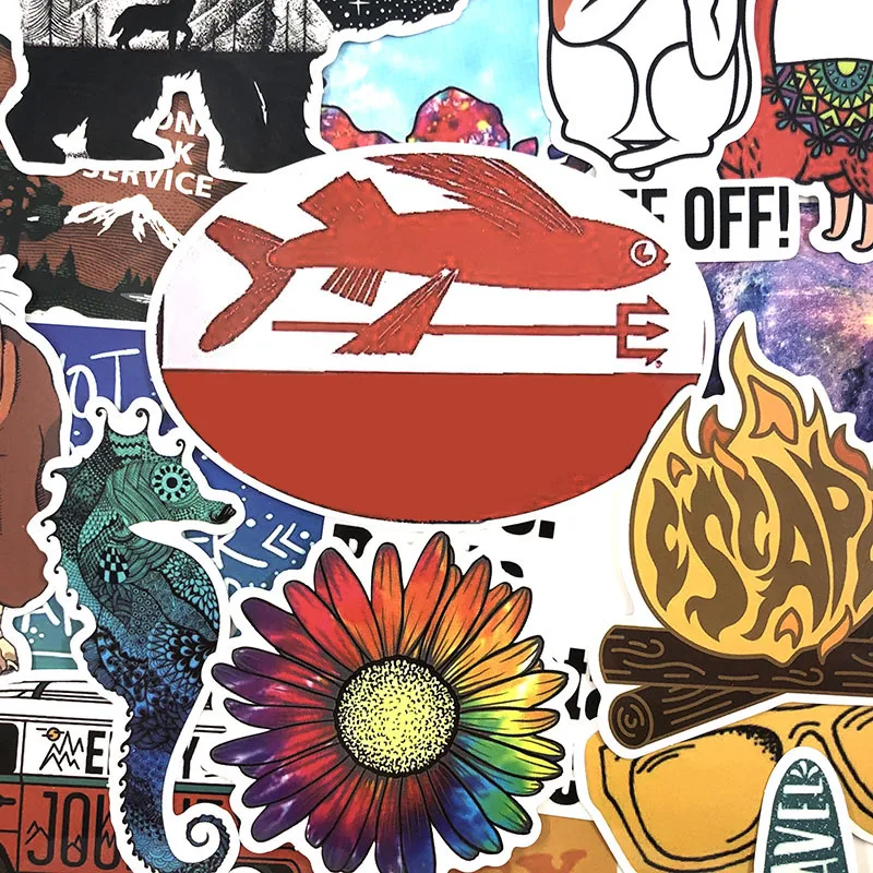 17 Pcs/pack Travel Stickers For Luggage Motorcycle Laptop Skateboard Adesivos Hand-made Photo Album Car Toys Gift Stickers