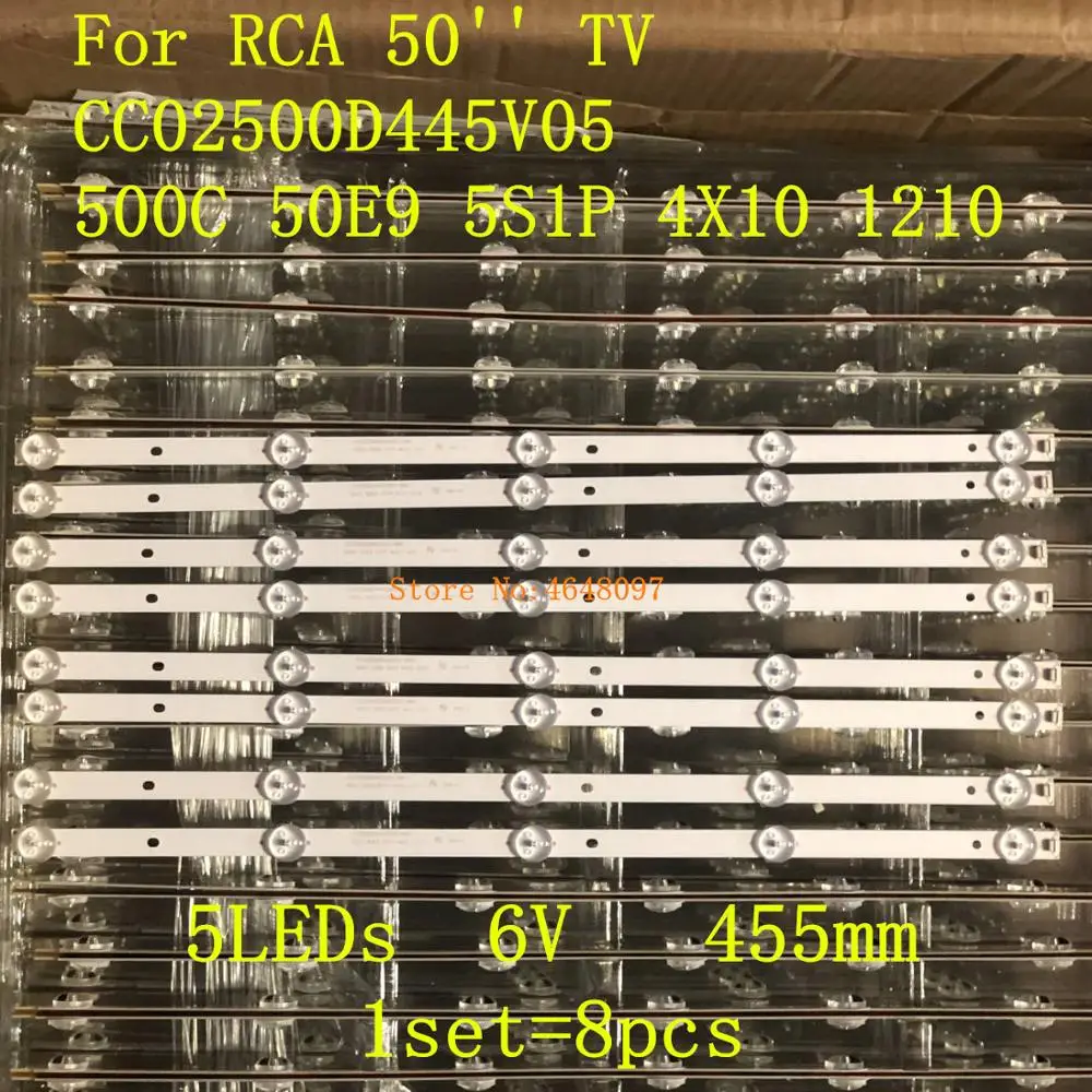 Светодиодная лента для подсветки 5 ламп телевизора RCA 50 дюймов CC02500D445V05 500C 50E9 5S1P 4X10