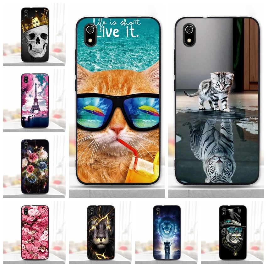 Silicone Case For Xiaomi Redmi 7a Cases Full Protection Soft Tpu Back Cover On Redmi 7 1