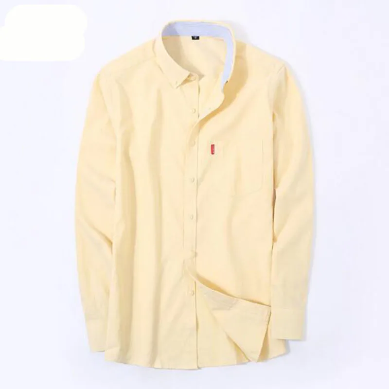 Дышащие удобные однобортные рубашки из чистого хлопка; Camisa; однотонные базовые рубашки ярких цветов; сезон весна-осень