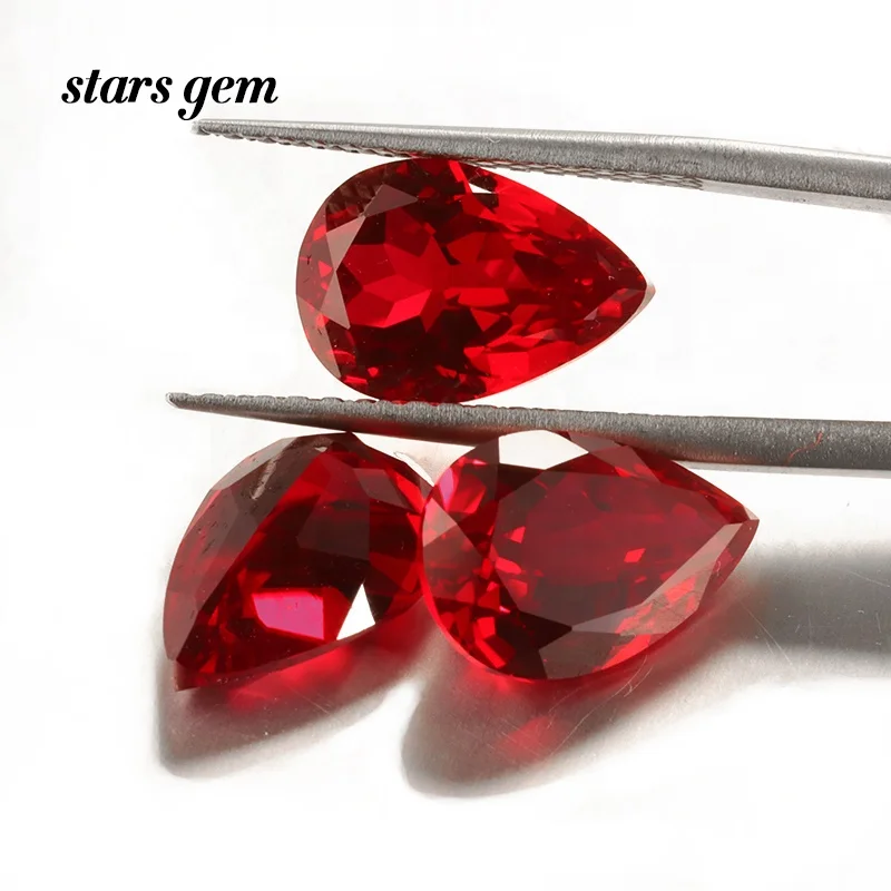 Pear Shape 5x8mm-13x18mm Lab Grown Ruby Gemstone for Jewelry Setting | Украшения и аксессуары