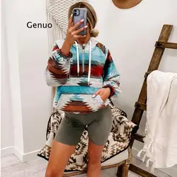 Europeu e americano estilo quente outono 2021 fio tingido padrão chapéu corda zíper com decote em v camisola com capuz feminino