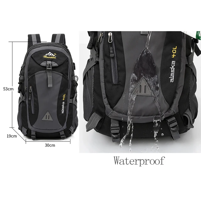 40L unisex waterproof men backpack travel pack sports bag pack Outdoor Mountaineering Hiking Climbing Camping backpack for male 6