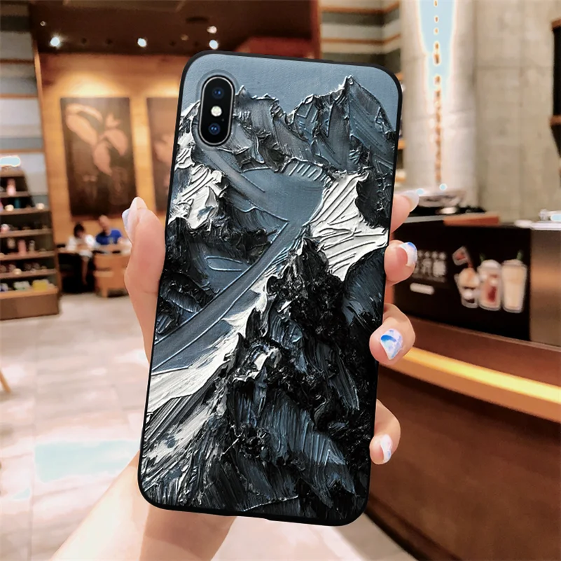 hbshan 3D Матовый чехол Emboss чехол для iPhone 7 6 6S 8 Plus X 5 5S SE 10 11 Pro XS Max XR TPU задняя крышка силикон для iphone 8 Plus Coque - Цвет: hbshan