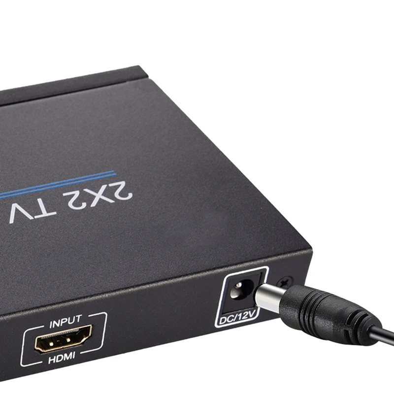 2X2 Video Wall Controller 1 HDMI Input 4 HDMI Output 2X1/3X1/4X1/1X2/1X3/1X4 TV Processor Images Stitching(US Plug)