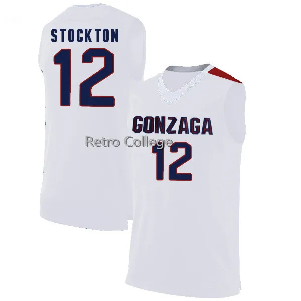 

Gonzaga Bulldogs #12 John Stockton 11 ARVYDAS SABONIS Basketball Jersey embroidery Stitched any Number and name