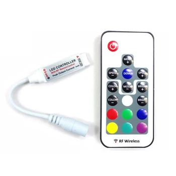 

17 Keys 5050 RGB Led Strip Controller Mini RF Wireless LED Dimming Remote Control For 5050/3528/5730/5630/3014 RGB Color Strips