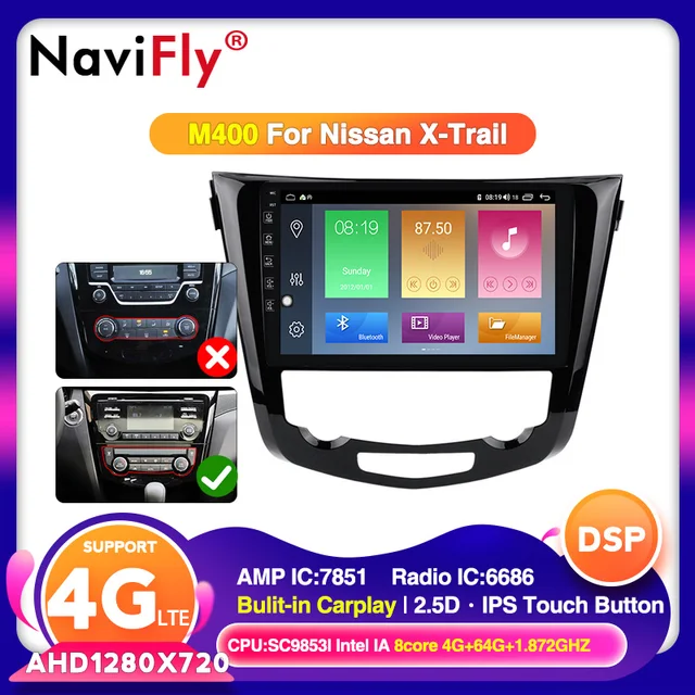$US $111.30 4G LTE Android 10.0 octa core Car GPS Navi Multimedia Player For Nissan QashQai X-Trail 2013 2014 2