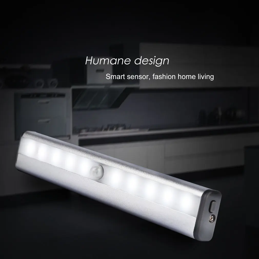 Интеллектуальный светодиодный светильник для человеческого тела, длинный индукционный светильник, Ночной светильник, вспышка, литиевая батарея, версия XD003, семейный шкаф