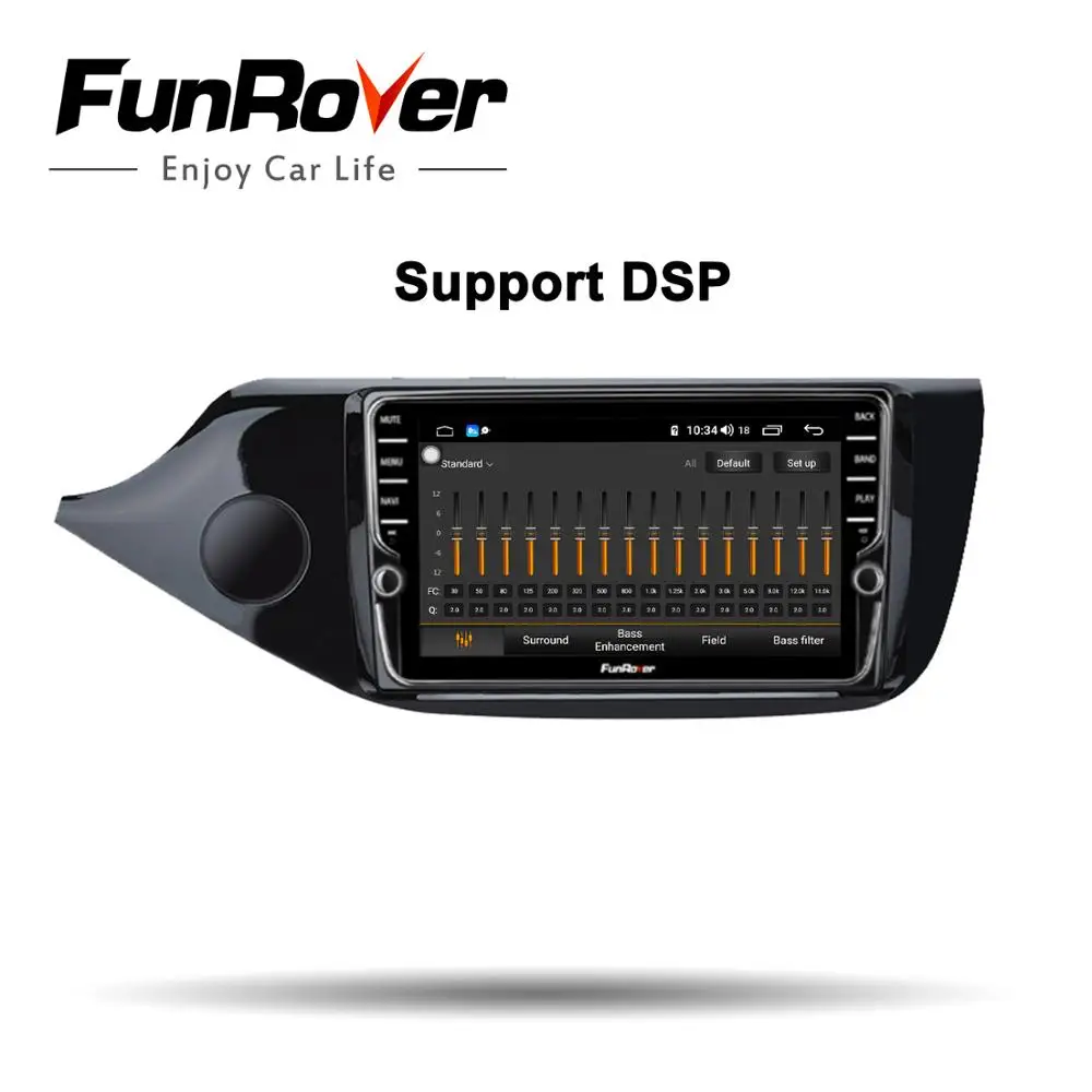 Funrover DSP 64G 8 ядерный Android 9,0 автомобильный Радио Мультимедиа Видео плеер DVD gps навигация для KIA Cee 'd CEED jd 2012- wifi FM